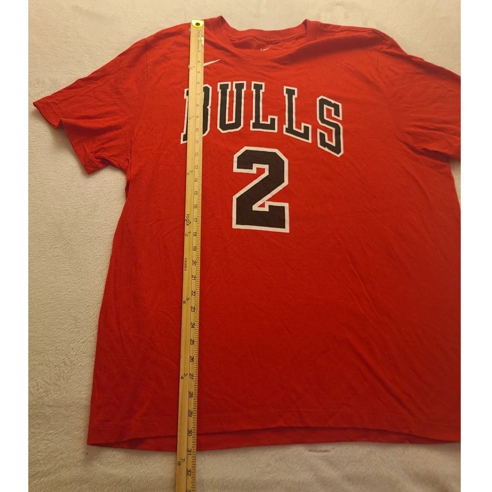 Nike Chicago Bulls Lonzo Ball 2 T-Shirt Mens XL Red NBA Basketball Graphic‎ Tee
